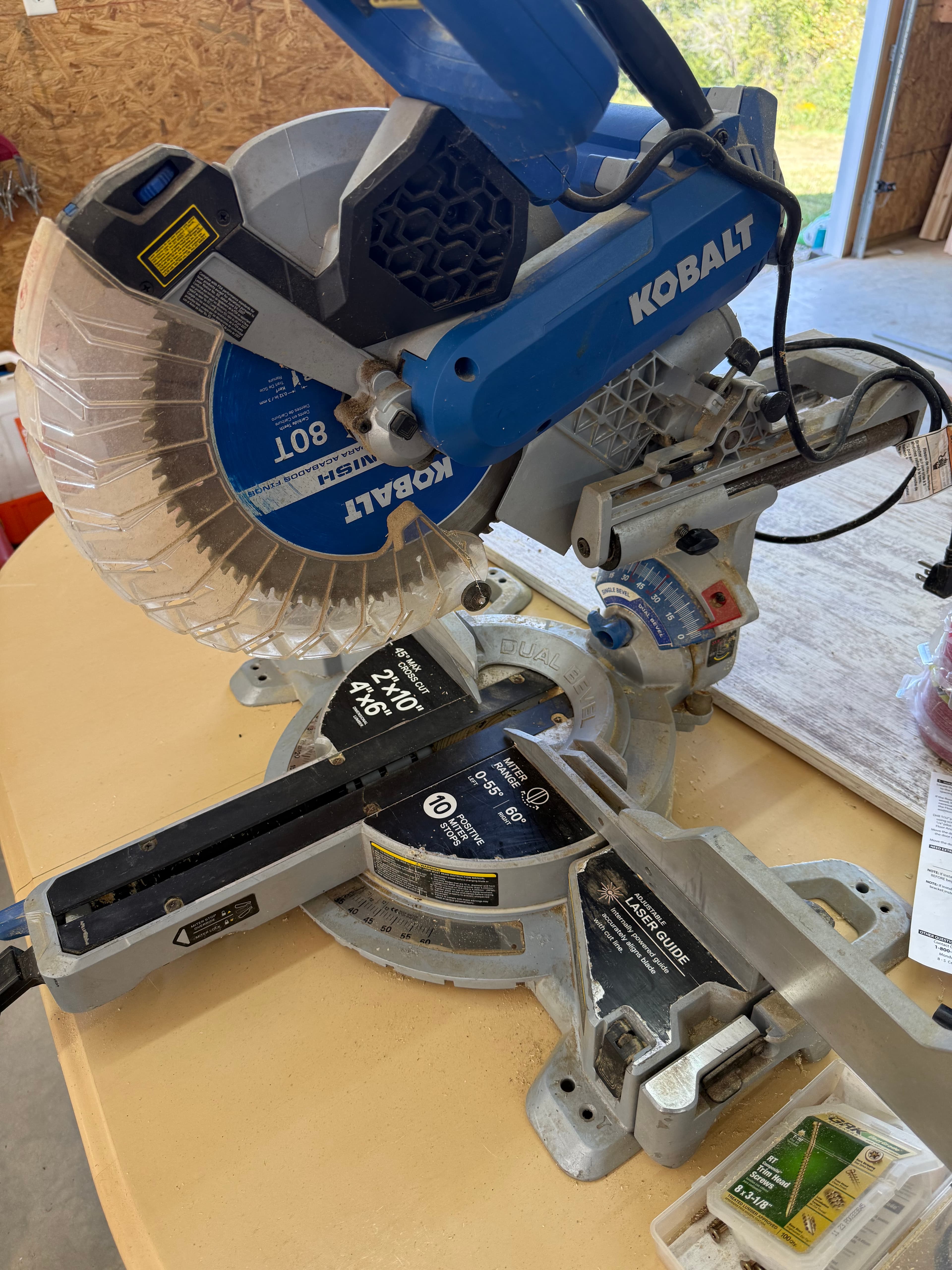 Kobalt 12” sliding dual bevel miter saw